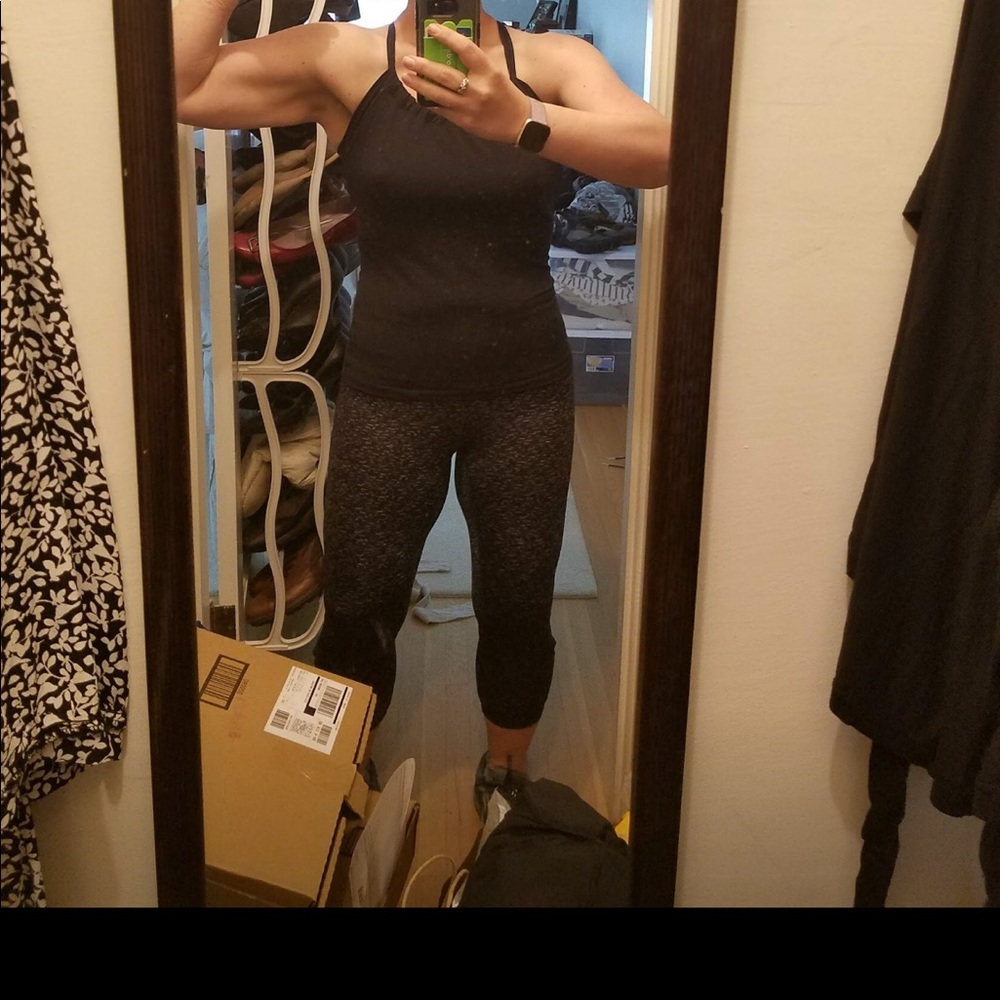 Prana halter workout top with shelf bra